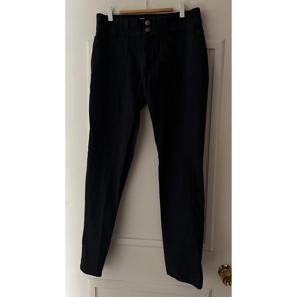 Aventura Dawson Pant Navy Blue Organic Cotton Straight Leg Pants Women's Size 4